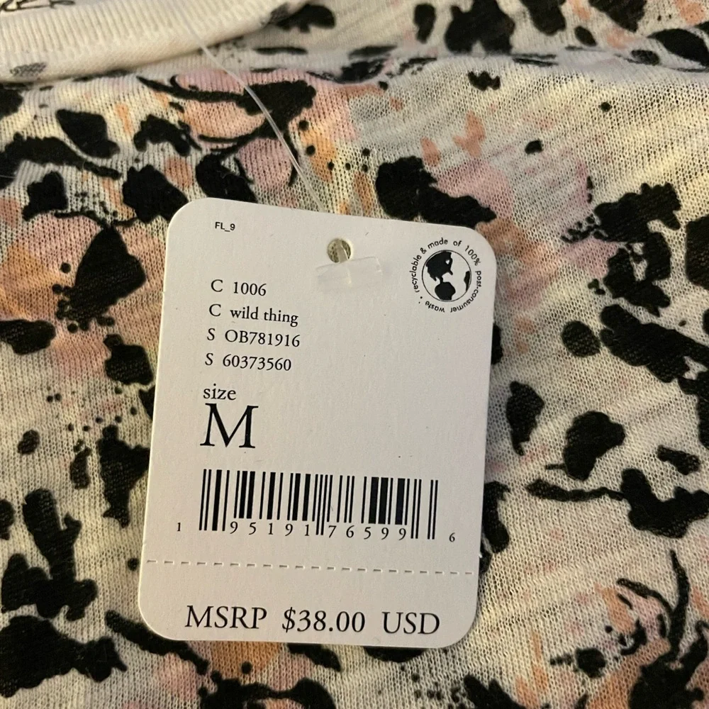 NWT Free People short sleeve cotton tee, M - Picture 4 of 5